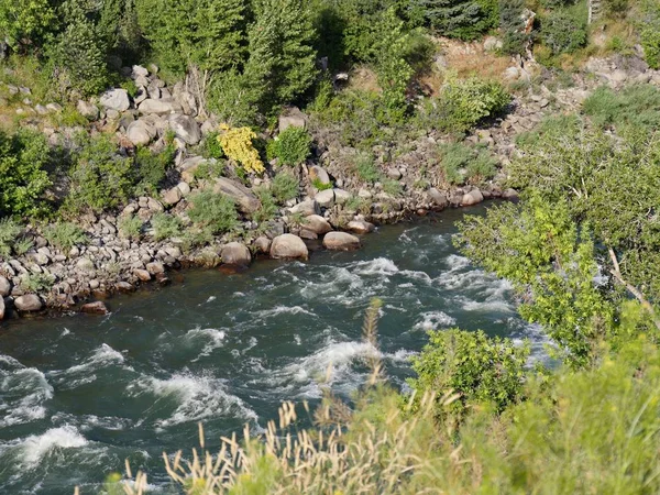 Plan Supérieur Des Eaux Froides Une Rivière Qui Coule — Photo