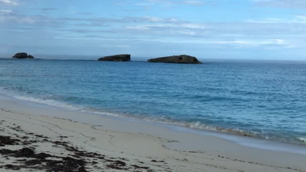 Vista Panorámica Playa Las Tres Hermanas George Town Bahamas — Vídeo de stock