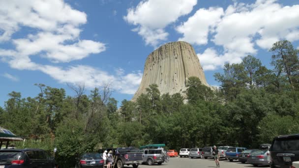 Contea Crook Wyoming Luglio 2018 Panoramica Costante Della Devils Tower — Video Stock