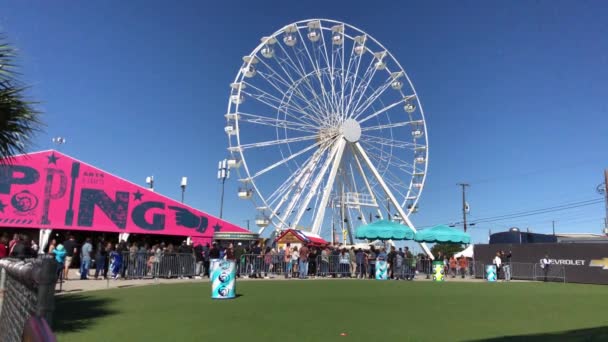 Dallas Texas October 2019 Ferris Wheel Texas State Fair — стокове відео