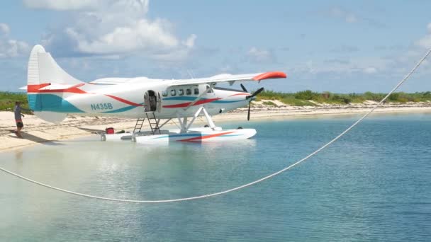 Florida Keys Usa August 2019 Ein Wasserflugzeug Bereitet Sich Auf — Stockvideo