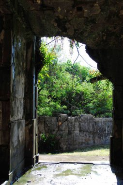 Ruins of a Japanese World War 11 building in Tinian, Northern Mariana Ilands.