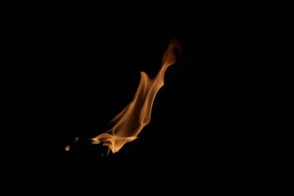 Flammes Torche Brûlant Dans Une Nuit Sombre — Photo