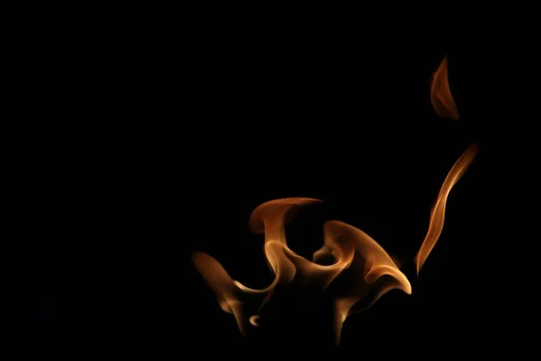 Flames Lighted Torch Making Artistic Formations — Stock Photo, Image