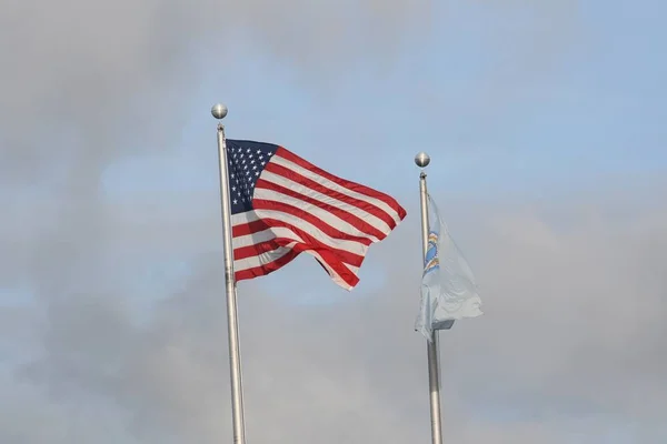 Bandeiras Dos Estados Unidos América Comunidade Das Ilhas Marianas Norte — Fotografia de Stock