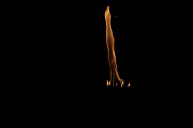 Flames from a torch shooting straight up