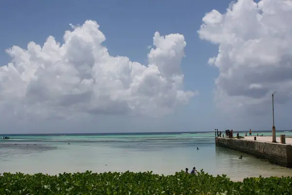 Playa Sugar Dock Susupe Saipan Hermoso Día — Foto de Stock