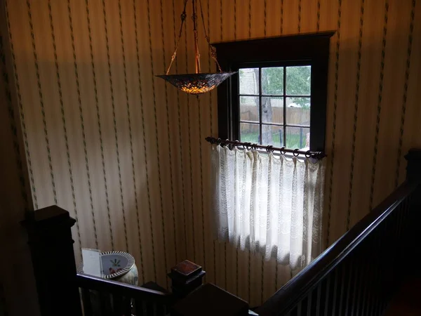Interior Uma Casa Velha Partir Topo Das Escadas Segundo Andar — Fotografia de Stock