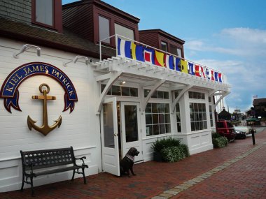 Newport, Rhode Island-September 2017: Side view of Keil James Patrick flagship store in Newport
