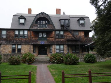 Newport, Rhode Island-September 2017: Ochre Lodge is an example of the Shingle-style villas built in Newport.