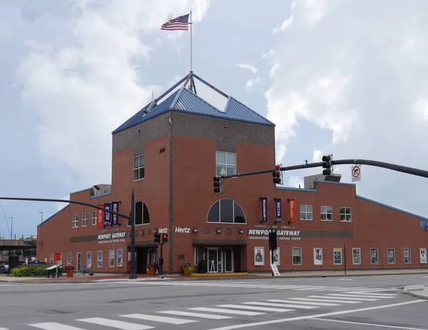 Newport Rhode Island Septiembre 2017 Amplio Panorama Del Centro Transporte — Foto de Stock