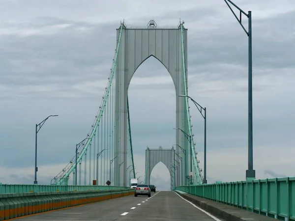 Jamestown Rhode Island September 2017 Vista Impressionante Ponte Jamestown Com — Fotografia de Stock