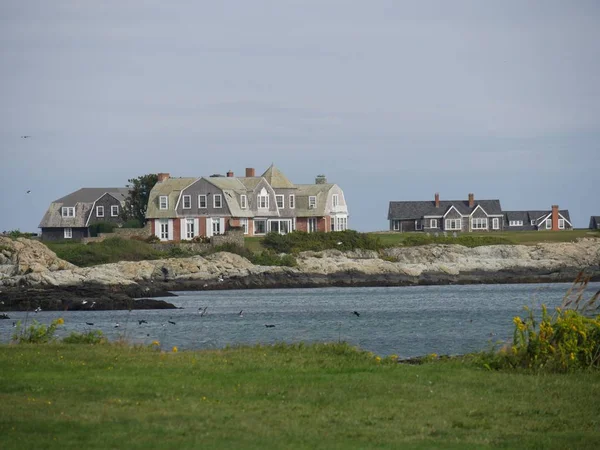 Newport Rhode Island Septiembre 2017 Grandes Casas Hermosas Largo Ocean —  Fotos de Stock