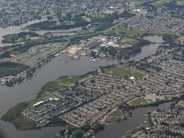 Baltimore Maryland September 2017 Aerial View Baltimore Rainy Day — Stok fotoğraf