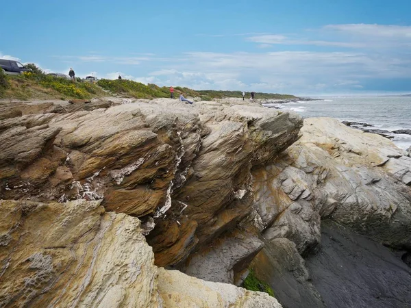 Jamestown Rhode Island September 2017 Stunning Corals Reef Beavertail Lighthouse — Stock Photo, Image