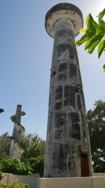 Cape San Agustin 'deki Tres Marias adlı üç deniz fenerinden ikisi, Davao Oriental, Filipinler' in en güneydoğu ucu..