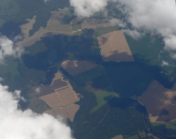 Virginia Üzerinde Hava Manzarası Bir Uçak Penceresinden Görülüyor — Stok fotoğraf
