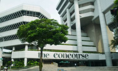 Singapur, Singapur-Mart 2016: Concourse cephesi, Kallang, Singapur 'da modern bir yüksek binadır..