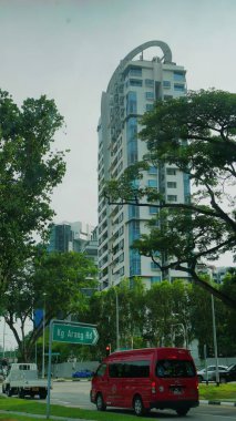 Singapur, Singapur-Mart 2016: Singapur 'da Kg Arang Yolu üzerinde modern ve yüksek binaların portresi.