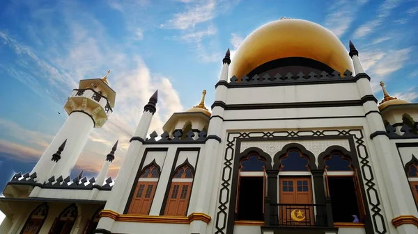 Fachada Mesquita Sultão Kampong Glam Singapura — Fotografia de Stock