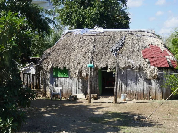 Costa Maya Mexico January 2018 Παραδοσιακά Ξύλινα Και Thatched Roof — Φωτογραφία Αρχείου