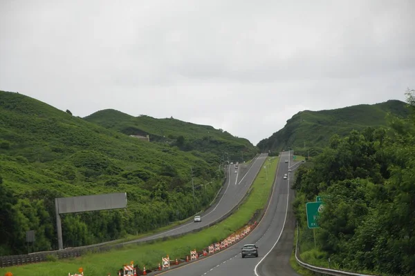 Honolulu Hawaï Septembre 2015 Route Panoramique Long Des Collines Verdoyantes — Photo