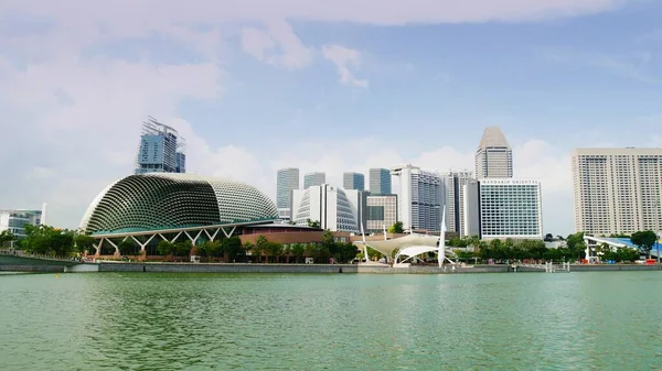 Singapore Singapore March 2016 Wide Shot Beautiful View Modern Commercial — Stock Photo, Image