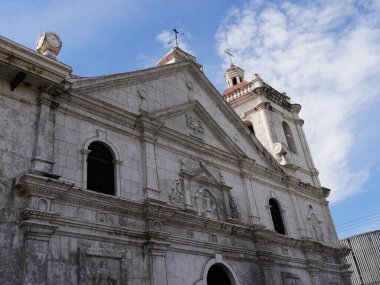 Cebu City, Filipinler 'deki Basilica del Santo Nino Kilisesi' nin üst kısmını kapatın.. 