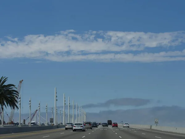 San Francisco California July 2018 Foggy Morning Light Traffic Road — Stock Photo, Image