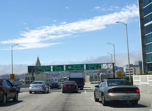 São Francisco Califórnia Julho 2018 Sinais Direcionais Estrada Para Diferentes — Fotografia de Stock