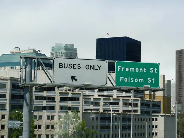 San Francisco California July 2018 Close Directional Signs Road Fremont — Stock Photo, Image