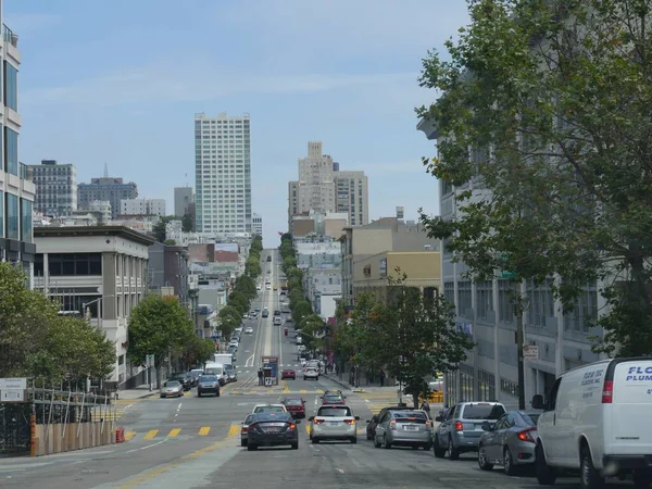 San Francisco Californie Juillet 2018 Photo Rue Moyenne Avec Gratte — Photo