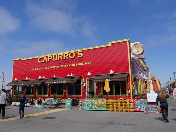 San Francisco Califórnia Julho 2018 Fachada Capurro Restaurante Frutos Mar — Fotografia de Stock