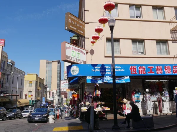 San Francisco California July 2018 Facade Shop Store Intersection Chinatown — стокове фото