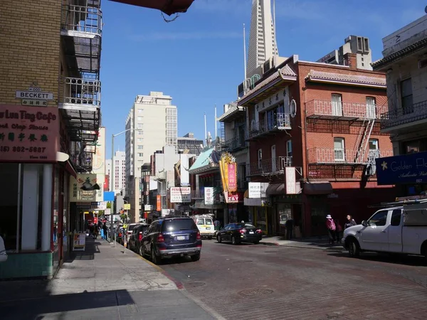 San Francisco Kalifornien Juli 2018 Chinatown Street Scen Sent Eftermiddagen — Stockfoto