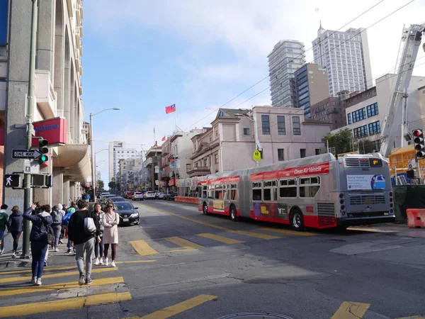 San Francisco California Julio 2018 Amplia Vista Calle Una Intersección — Foto de Stock