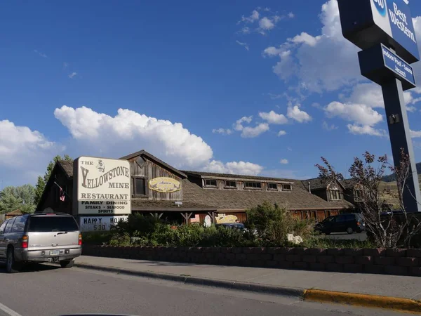 Gardiner Montana July 2018 Yellowstone Mine Restaurant Gardiner Montana Beautiful — Stock Photo, Image