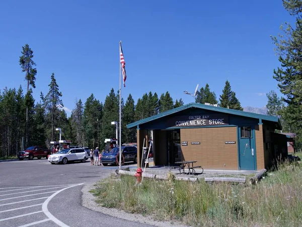 Wyoming Usa Juli 2018 Convenience Store Colter Bay Village Met — Stockfoto
