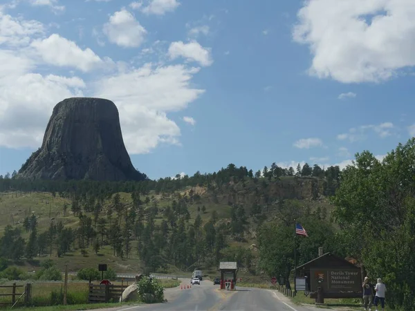 Condado Crook Wyoming Julio 2018 Puerta Entrada Torre Del Diablo — Foto de Stock