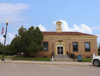 Custer City, Güney Dakota - Temmuz 2018 Custer City Birleşik Devletler Postane Binası, Güney Dakota. 