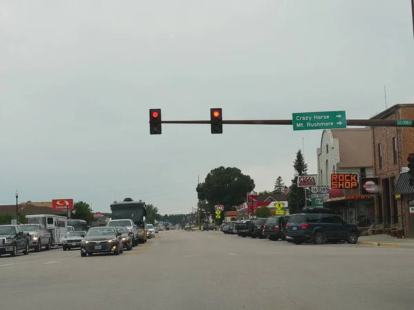 Custer City Güney Dakota Temmuz 2018 Custer City Nin Sokak — Stok fotoğraf