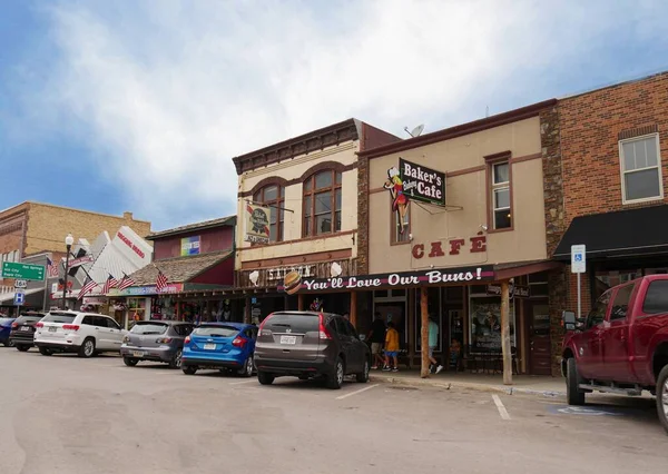 Custer City Dakota Del Sur Julio 2018 Coches Estacionados Fuera — Foto de Stock