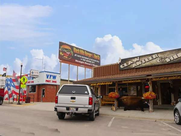 Custer City Dakota Del Sur Julio 2018 Tiendas Calle Vfw — Foto de Stock