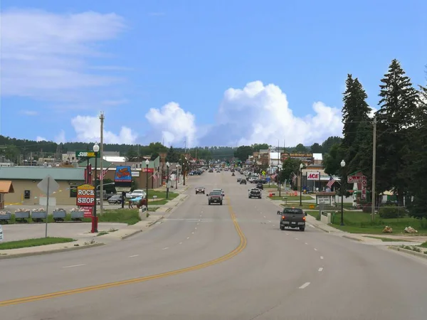 Custer City Dakota Del Sur Julio 2018 Amplio Plano Calle — Foto de Stock