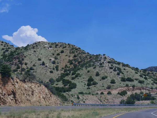 Paisaje Nuevo México Con Colinas Por Carretera — Foto de Stock