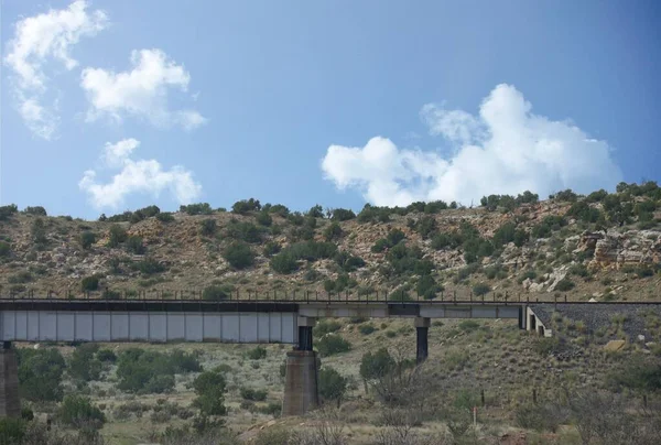 Old Steel Bridge Crossing Hills New Mexico — Stock Photo, Image