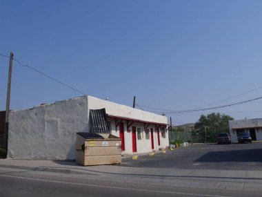 Gallup, New Mexico - Ağustos 2018: Gallup 'taki yol boyunca otel önü.