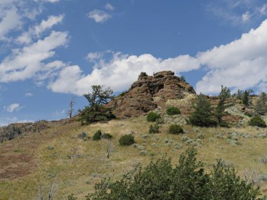 Wyoming 'deki North Fork Otoyolu' ndan manzara..