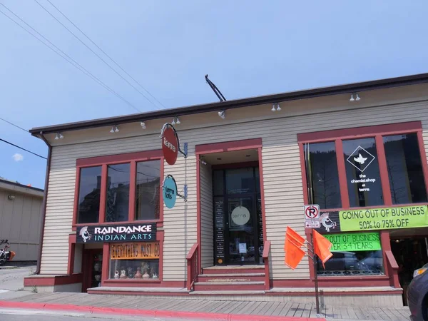 Jackson Hole Wyoming Agosto 2018 Fachada Una Tienda Tienda Arte — Foto de Stock