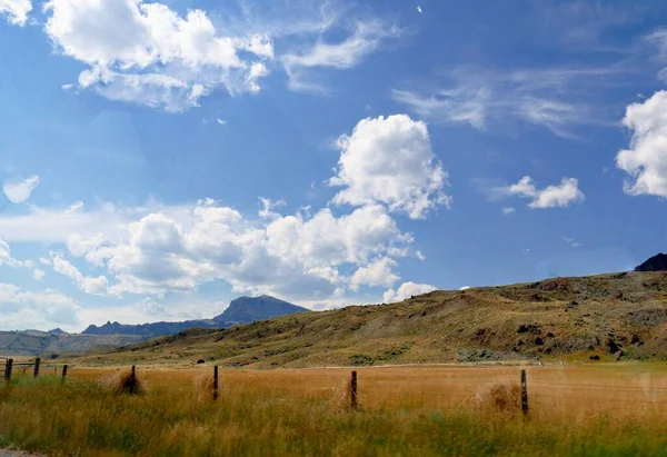 Vista Panorámica Del Paisaje Natural Largo North Fork Highway Wyoming — Foto de Stock